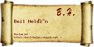 Beil Helén névjegykártya